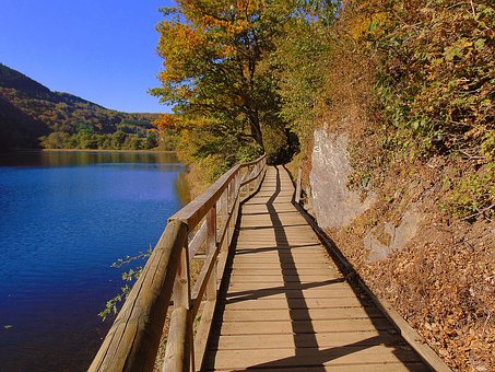 A trail around a lake